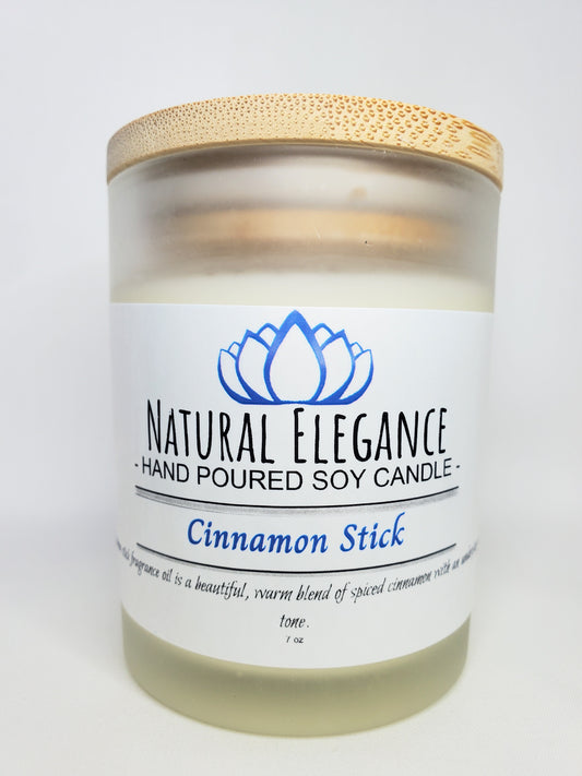 Natural Elegance Products Cinnamon Stick hand poured all natural handmade vegan soy wax scented candle aromatherapy