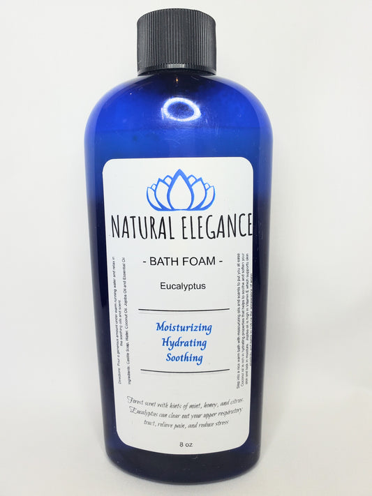 Natural Elegance Products Eucalyptus hydrating moisturizing nourishing refreshing soothing gentle all natural handmade vegan best bath foam