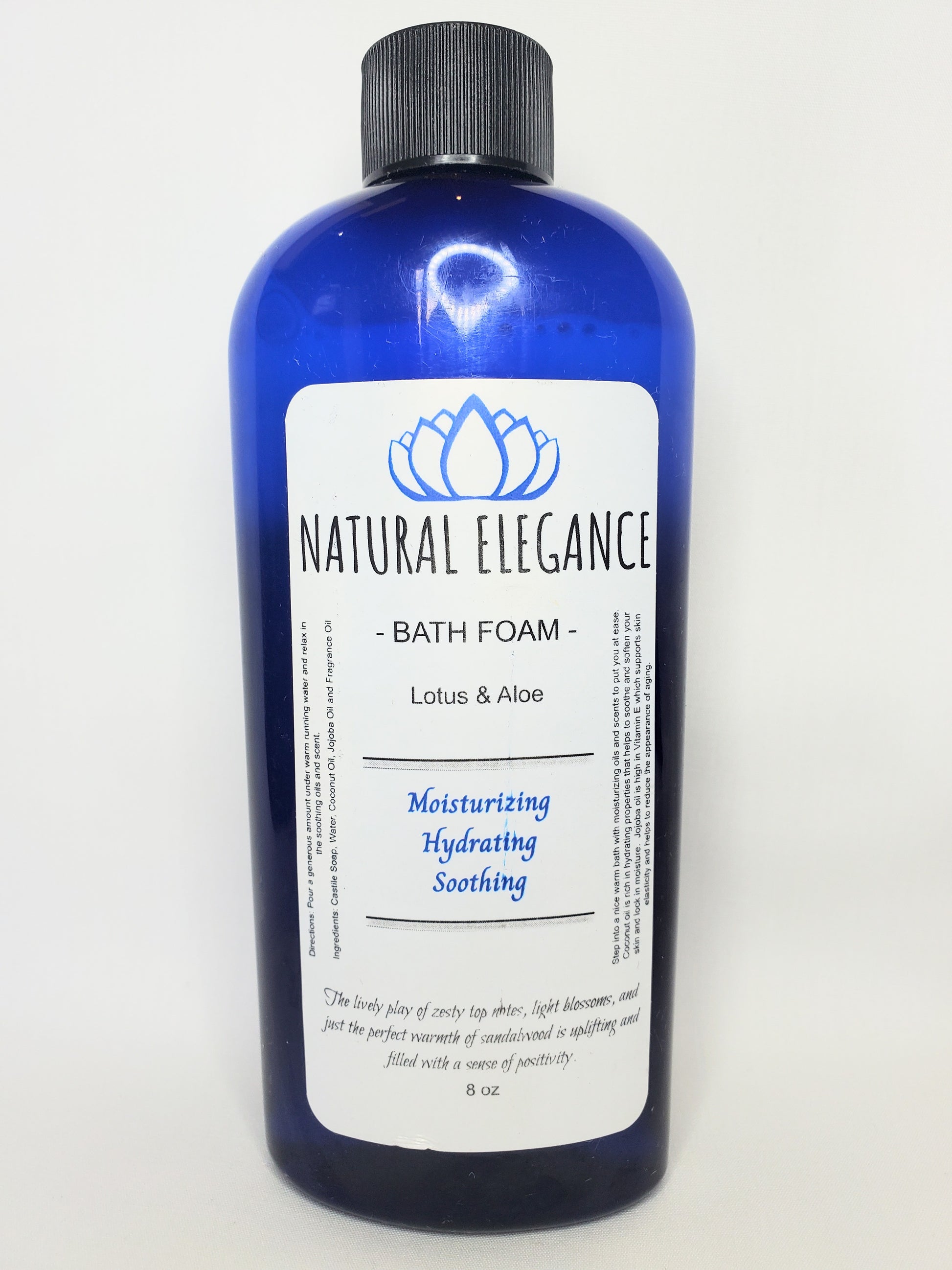 Natural Elegance Products Lotus & Aloe hydrating moisturizing nourishing refreshing soothing gentle all natural handmade vegan best bath foam