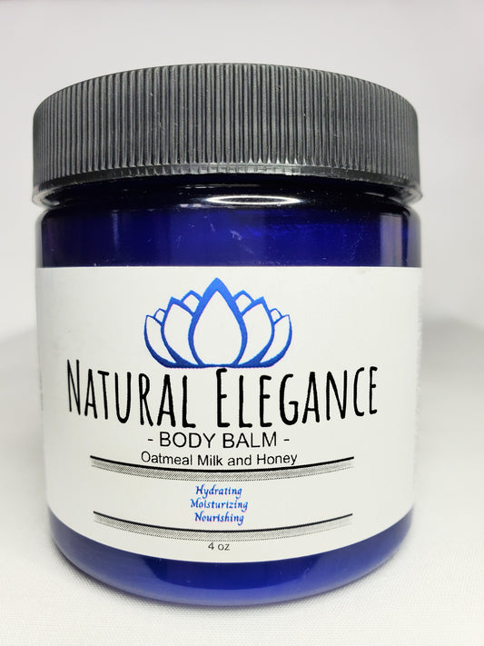 Natural Elegance Products Oatmeal Milk and Honey hydrating moisturizing nourishing all natural handmade vegan best body balm lotion