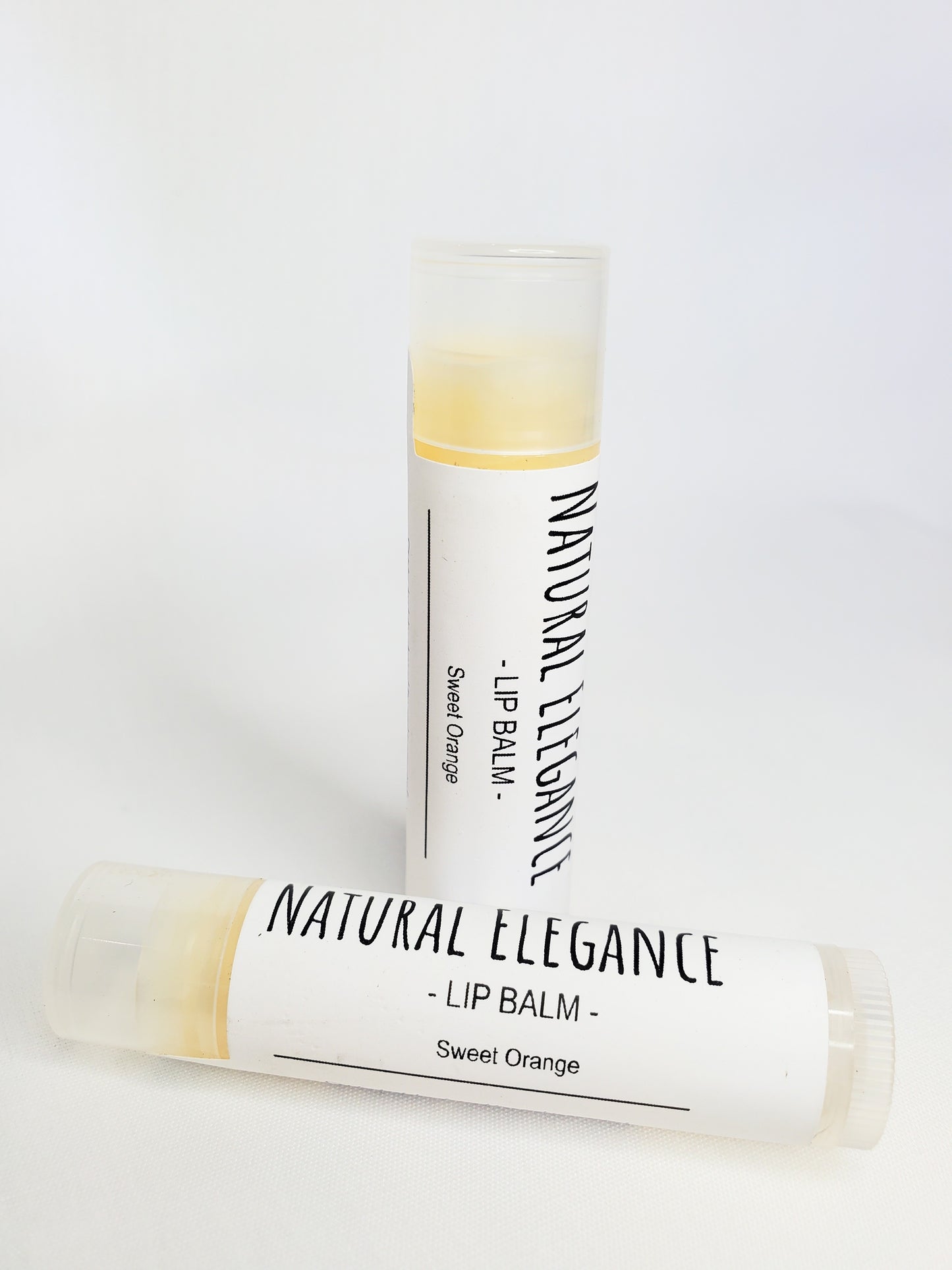 Natural Elegance Products Sweet Orange hydrating moisturizing nourishing soothing smooth all natural handmade vegan best lip balm